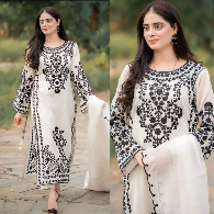 AGHA N Luxury Embroidered 3 PIECE